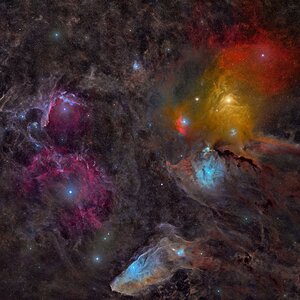 30 Panel-Mosaic (180h) feat. Blue Horsehead, Rho Ophiuchi and Mr. Dust