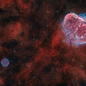NGC 6888 mit Seifenblase