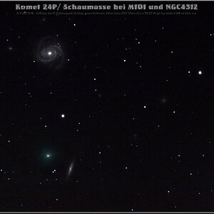 Komet 24P/Schaumasse vor Galaxien ...