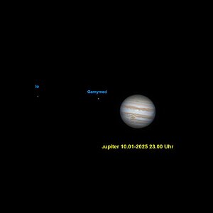 Jupiter mit den 4 galiläischen Monden