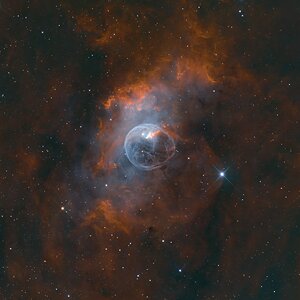Ausschnittsvergrößerung Bubble (NGC 7635)