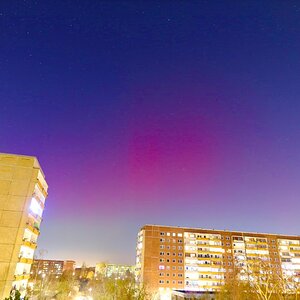 Polarlichter über der Stadt