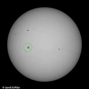 Die Sonne mit der Fleckengruppe 14341