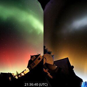 Polarlichter in RGB und NIR