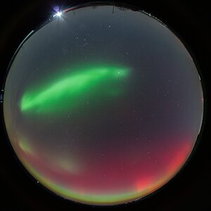 Polarlichter vom 19.01.2026 - Fisheye Übersicht