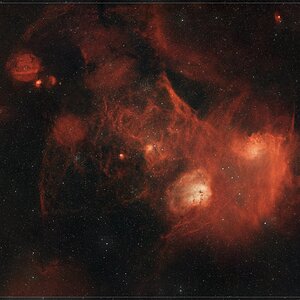 IC410 im Widefield mit nur 135mm Brennweite