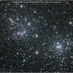 NGC884 und NGC869 Doppelsternhaufen im Perseus