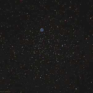NGC 2438 planetarischer Nebel & M46 offener Sternhaufen