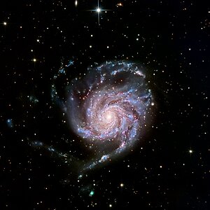 M101 bei Vollmond
