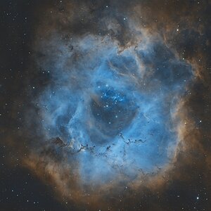 Rosettennebel Hubble Palette