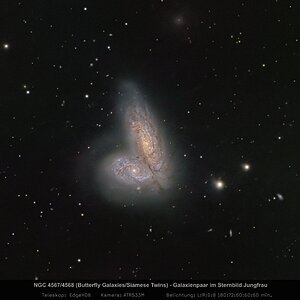 NGC 4567/4568 The Butterfly Galaxies aka Siamese Twins