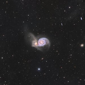 M51 eine kleine Schnecke im Weltraum