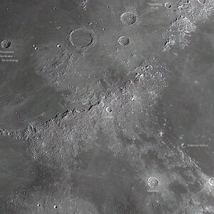 Mond Panorama mit Copernicus und Mare Serenitatis