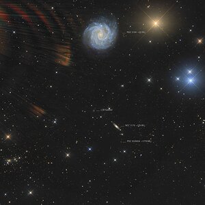 NGC 3184, NGC 3179, Abell 958 und Abell 971