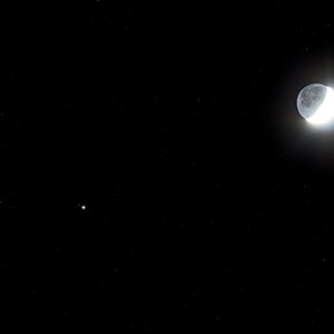 Mond und Jupiter