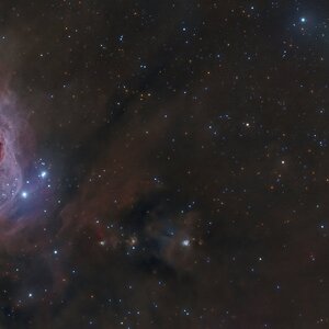 Orion Nebel in Konjunktion mit Komet R3 PanSTARRS