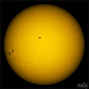 Sonne mit 418mm Brennweite (Öffnung 76mm)
