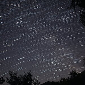 Startrails über dem Baskenland II