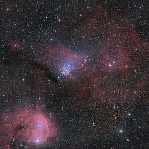 Nebellandschaft im Sternbild Carina - NGC 3293 und NGC 3324