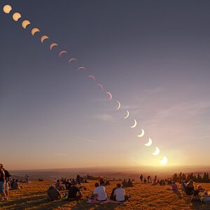 Sonnenfinsternis von der Wasserkuppe gesehen