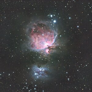 M42 bearbeitet mit "PIXASTRO" 25x300 Sekunden Light/RGB mit ZWO ASI 2600 MC PRO-ohne Filter & mit GAIN0