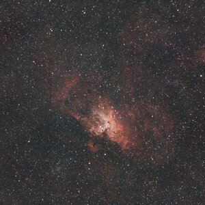 M16 aufgenommen ZWO ASI 2600 MC PRO mit Antlia Quadband Filter 9x 300 Sekunden bei -10c mit GAIN0 und bearbeitet mit PIXASTRO