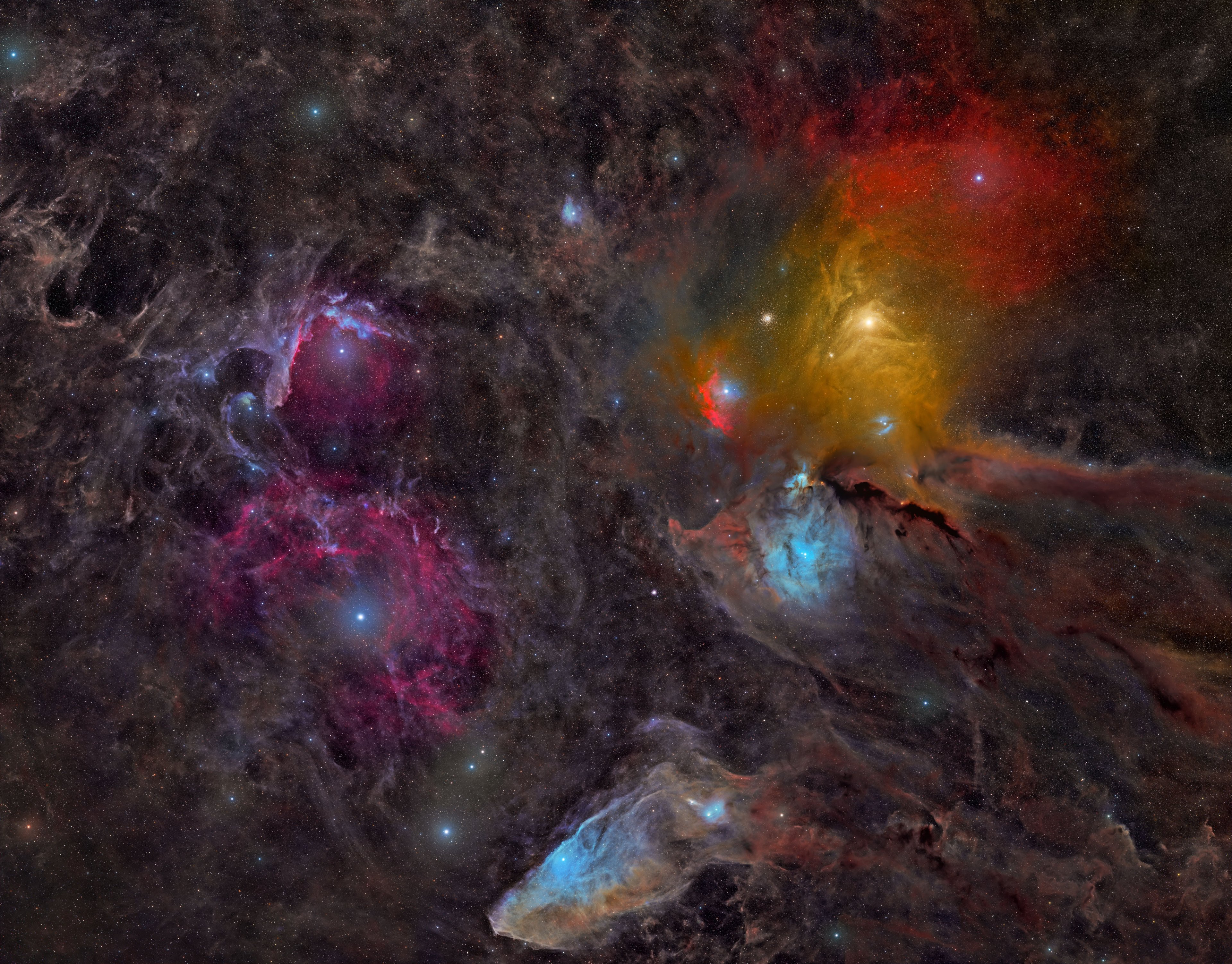 30 Panel-Mosaic (180h) feat. Blue Horsehead, Rho Ophiuchi and Mr. Dust