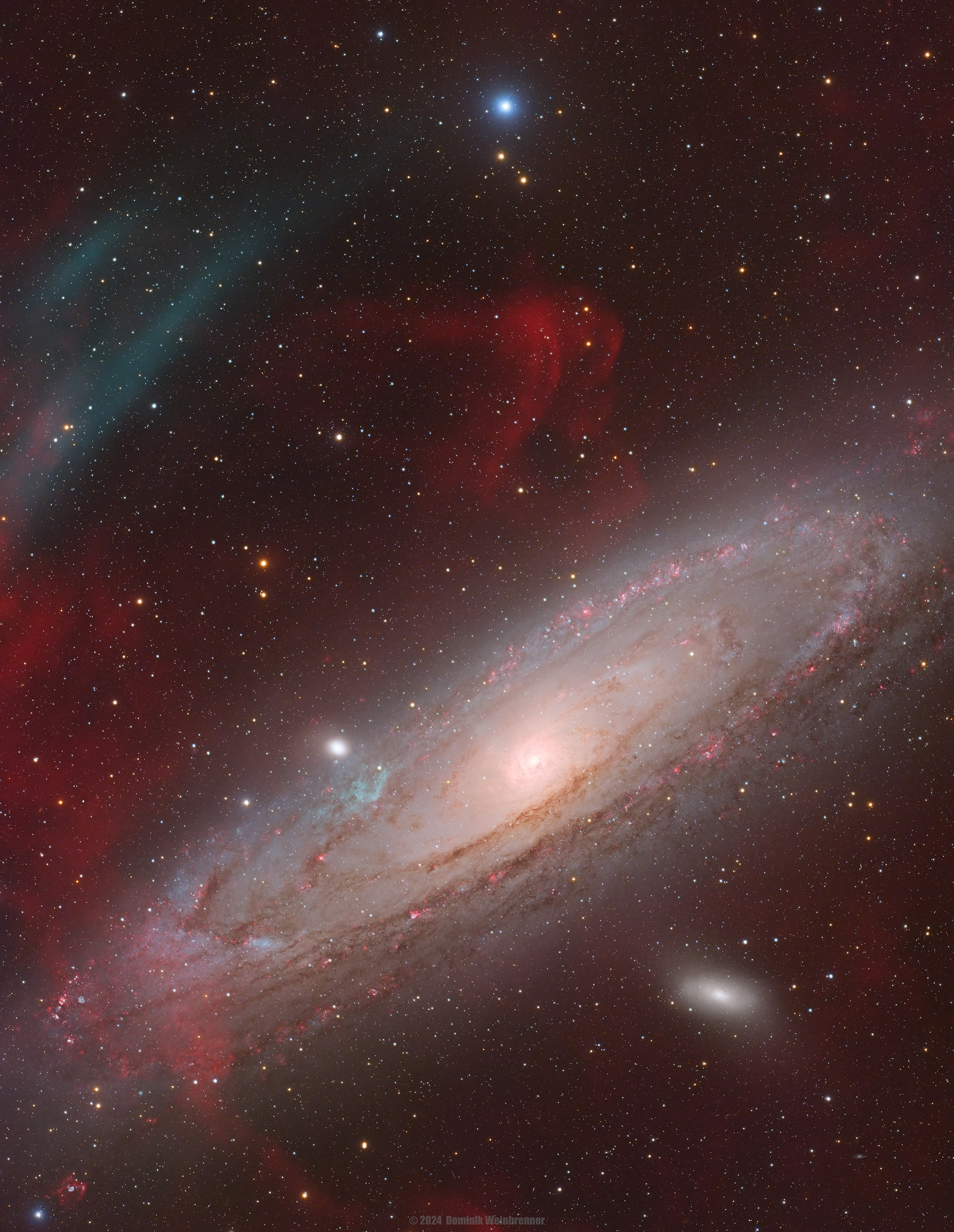 Andromeda und ihr Oiii-Bogen