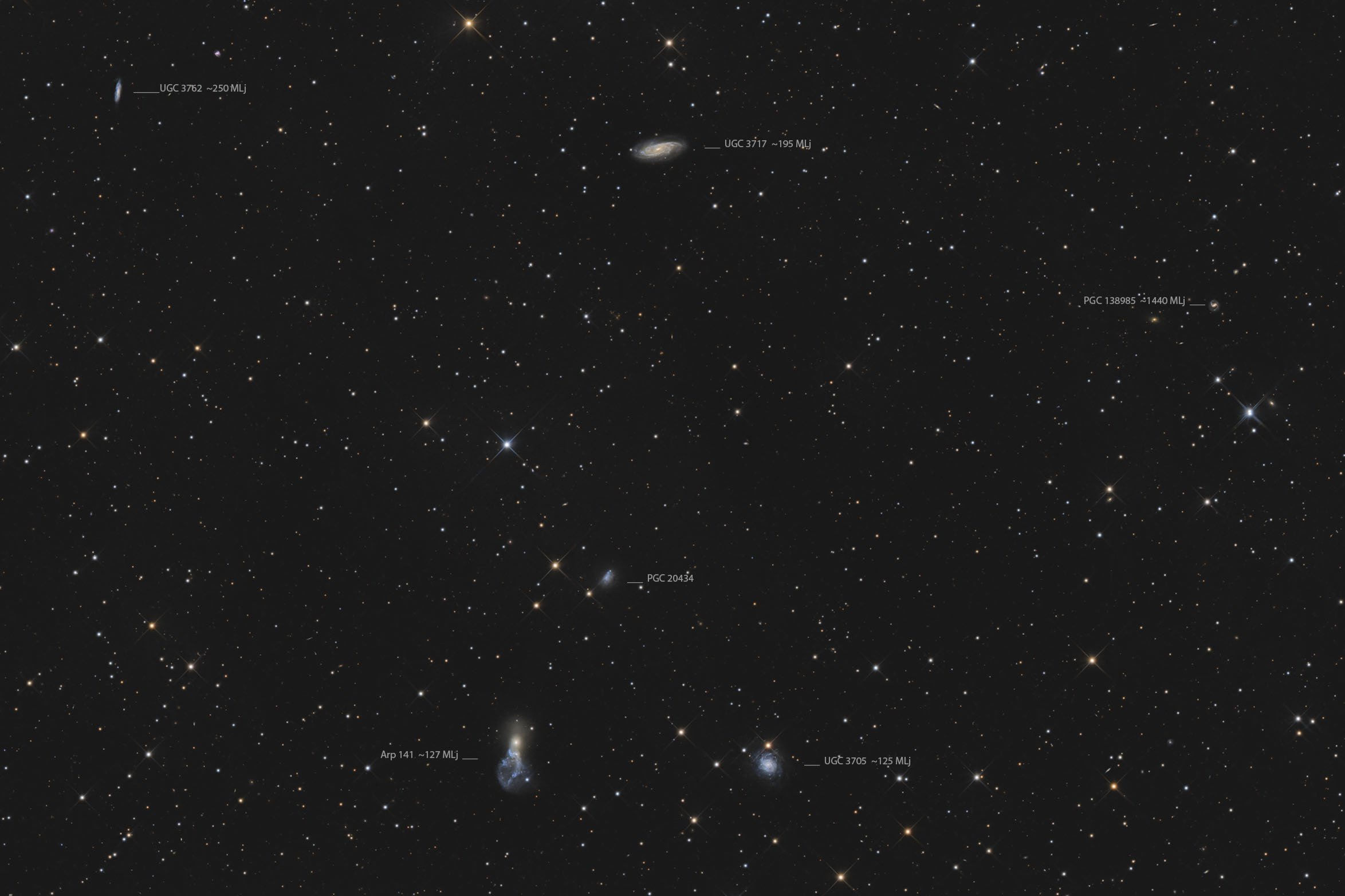Arp 141 in der Galaxiengruppe LGG 141