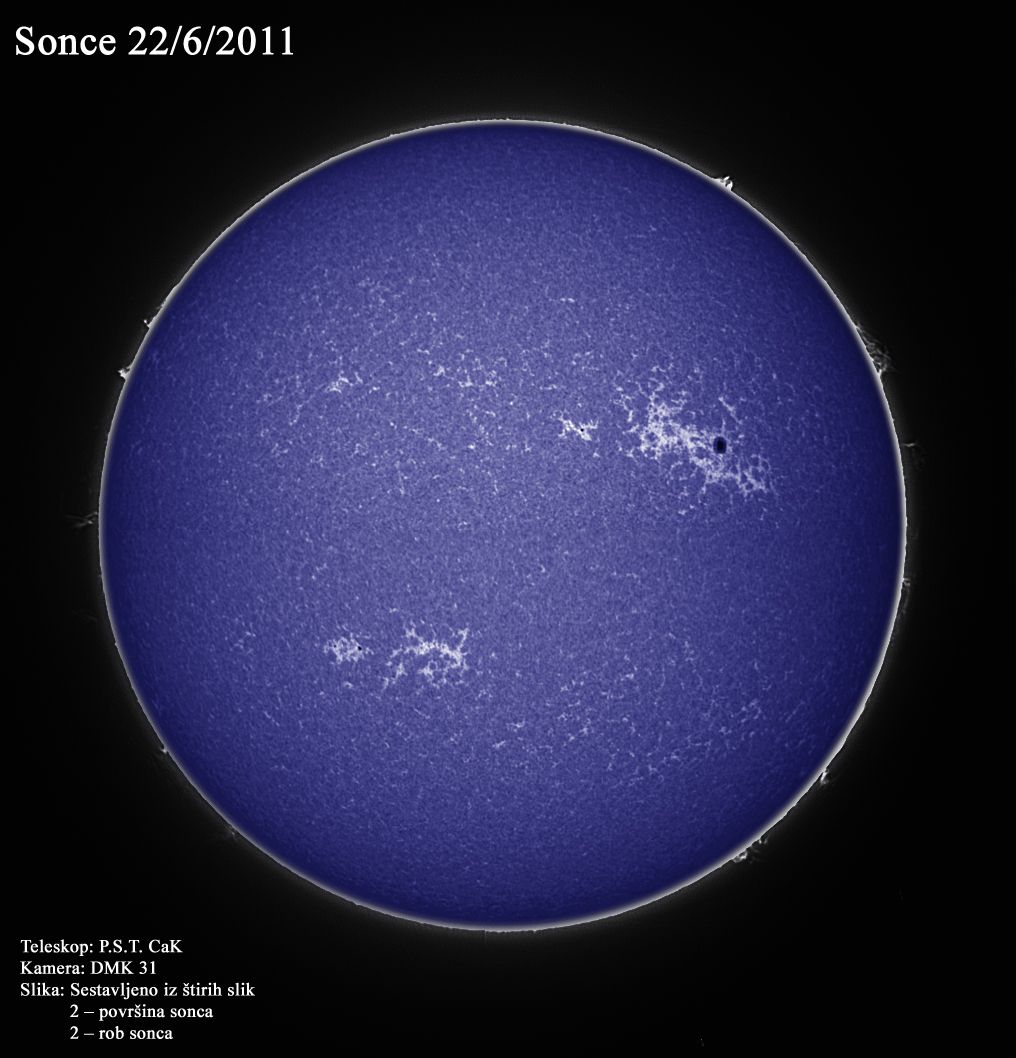 CaK 22.june  2011 (sun spot  1239,1237,1236)