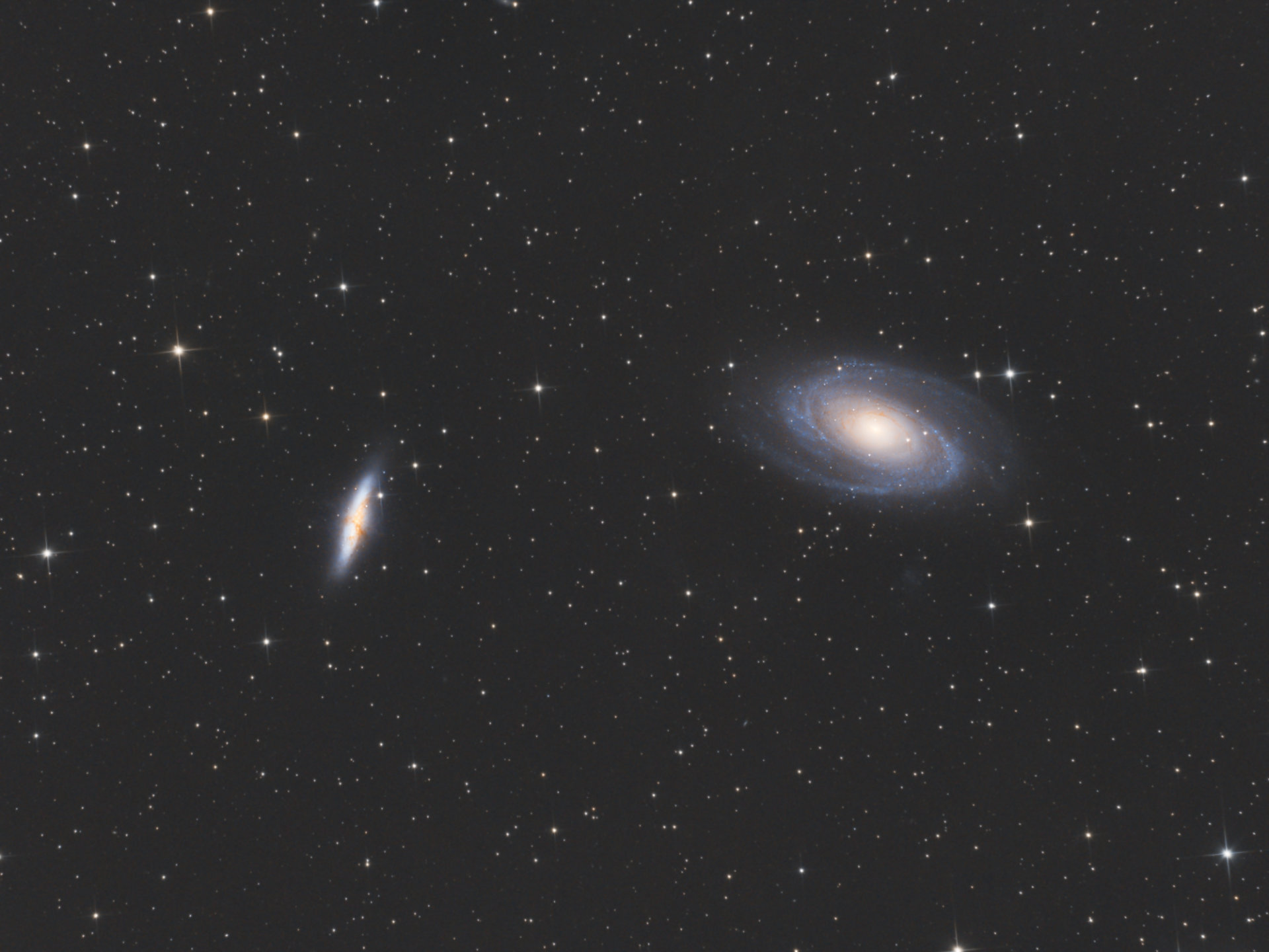 Cigar Galaxy and Bode's Galaxy