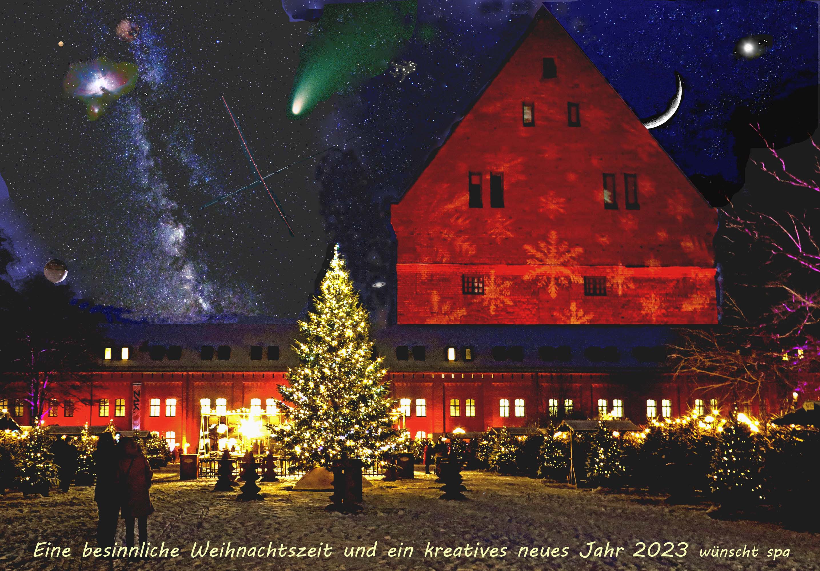 CS über dem Weihnachtsmarkt