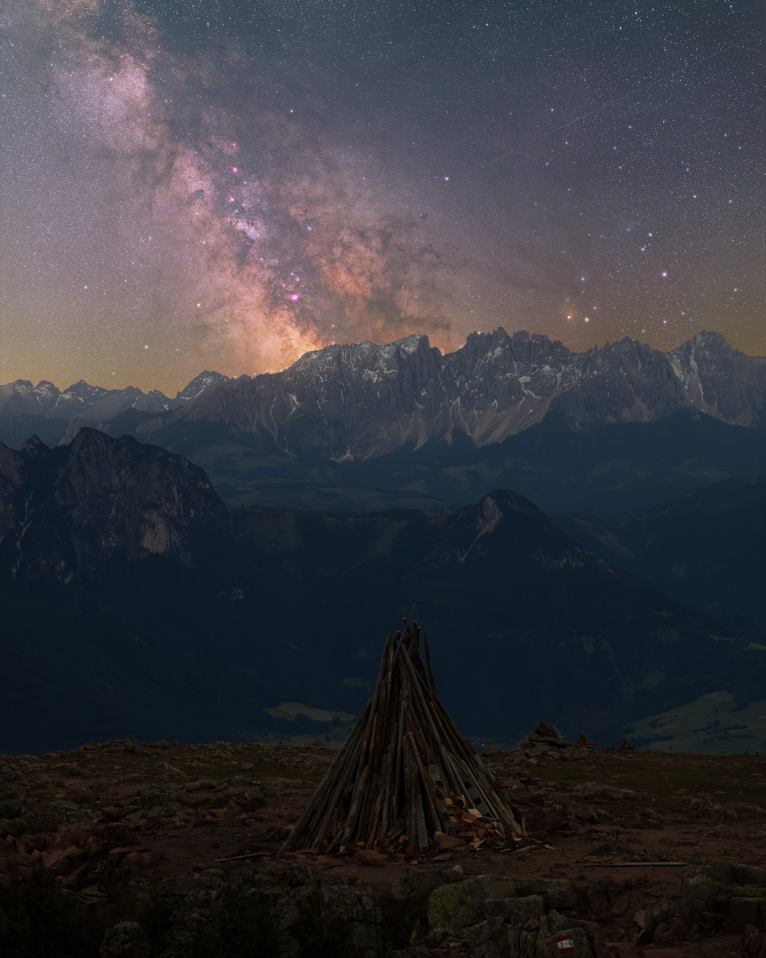 Die Milchstraße in den Sarntaler Alpen
