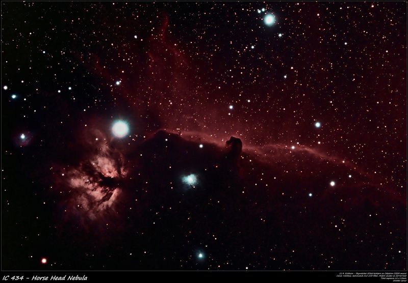 DSLR am ED 80/600 pro - Pferdekopfnebel