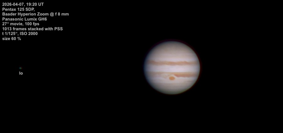 Ein kleiner Jupiter vom 07.04.2026, 19:20 UT