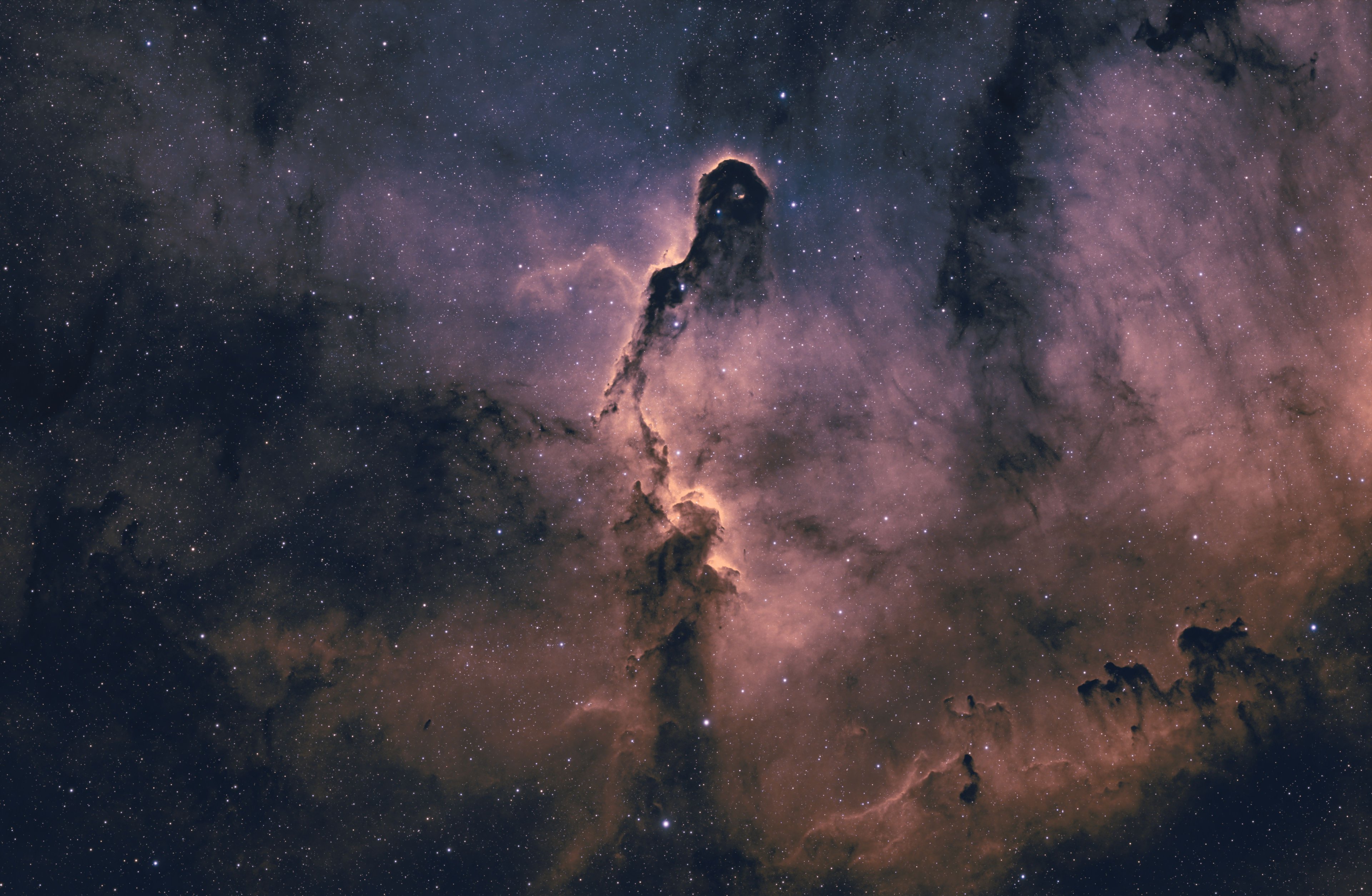 Elefantenrüsselnebel IC 1396A HSO Palette
