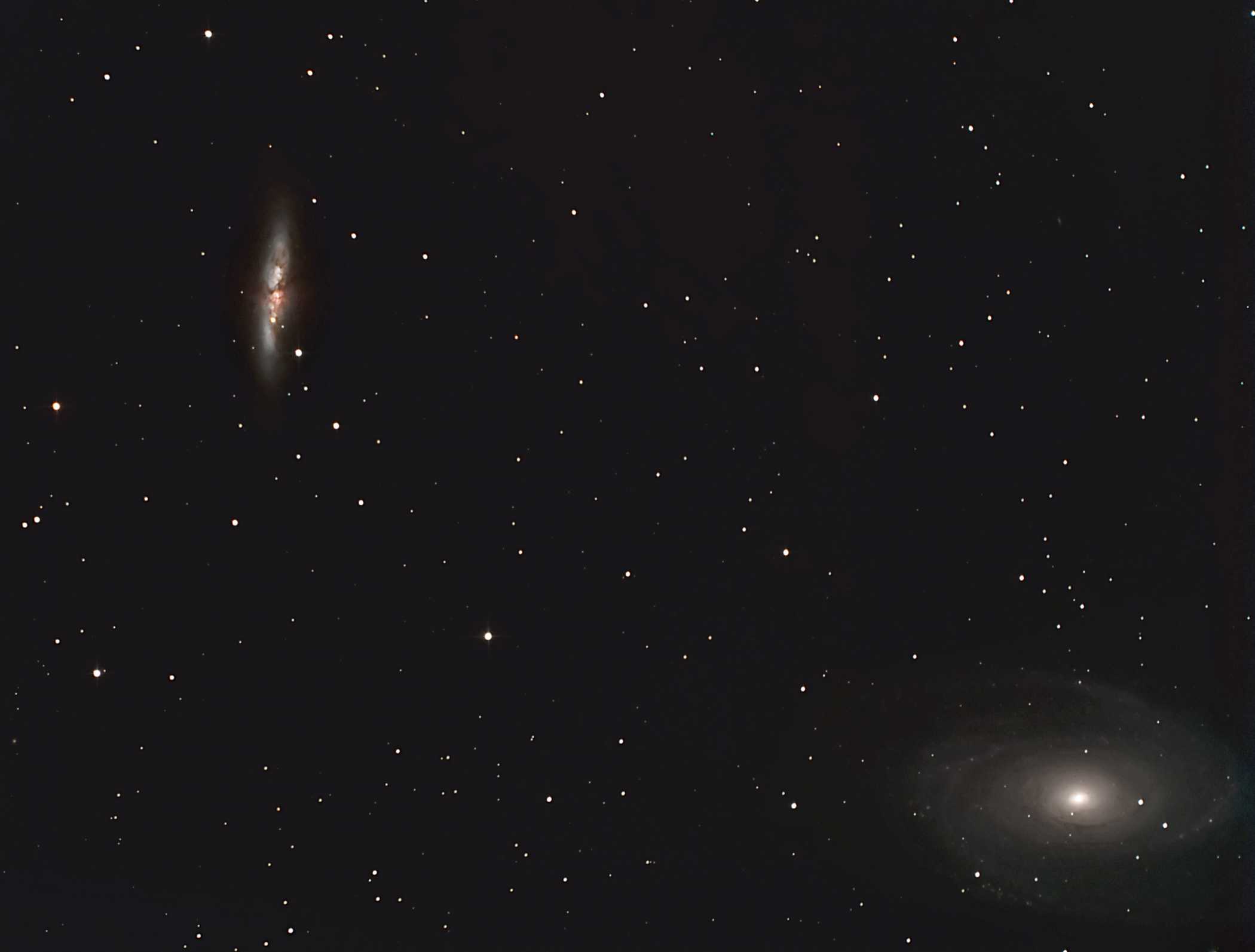 First Try: M82 mit 10'' Newton