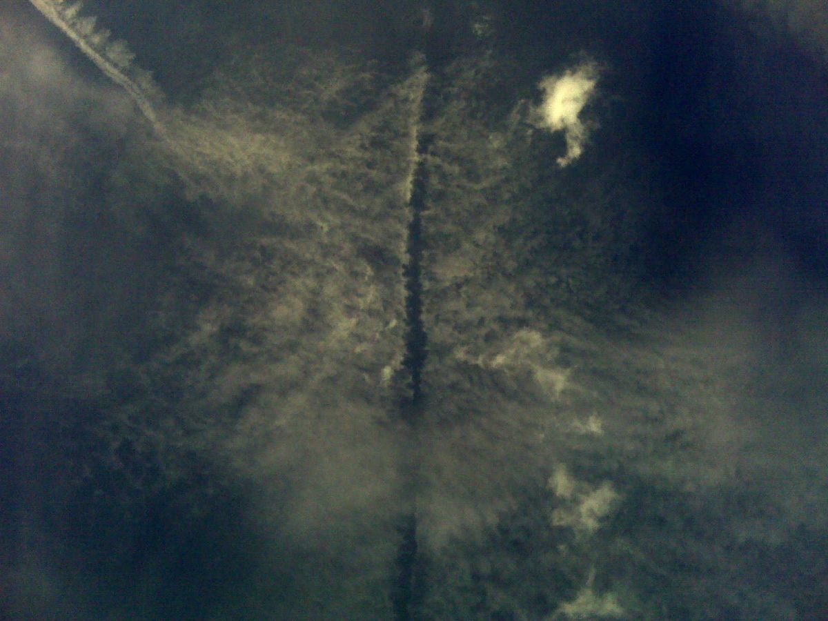 Flugzeug teil Wolke