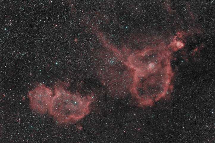 Fötus-Nebel (IC1848) + Herz-Nebel (IC1805/IC1795)