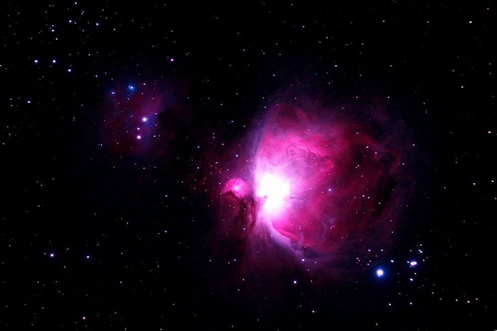 Galaxischer Nebel, Orionnebel M42 mit Running Man