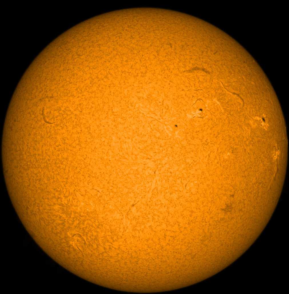 h-alpha Sonne vom 24.04.2015