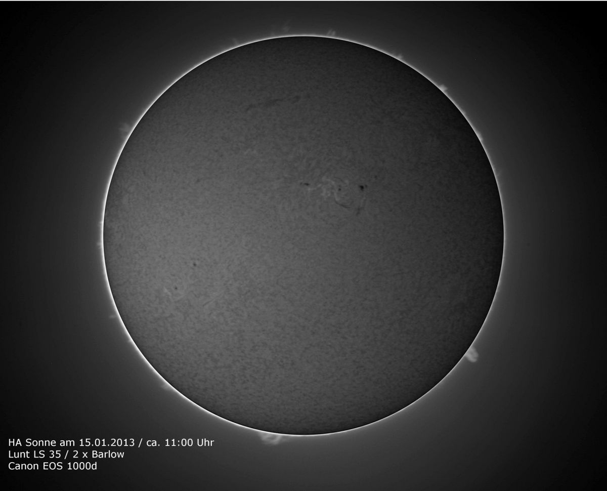 HA-Sonne am 15.01.13