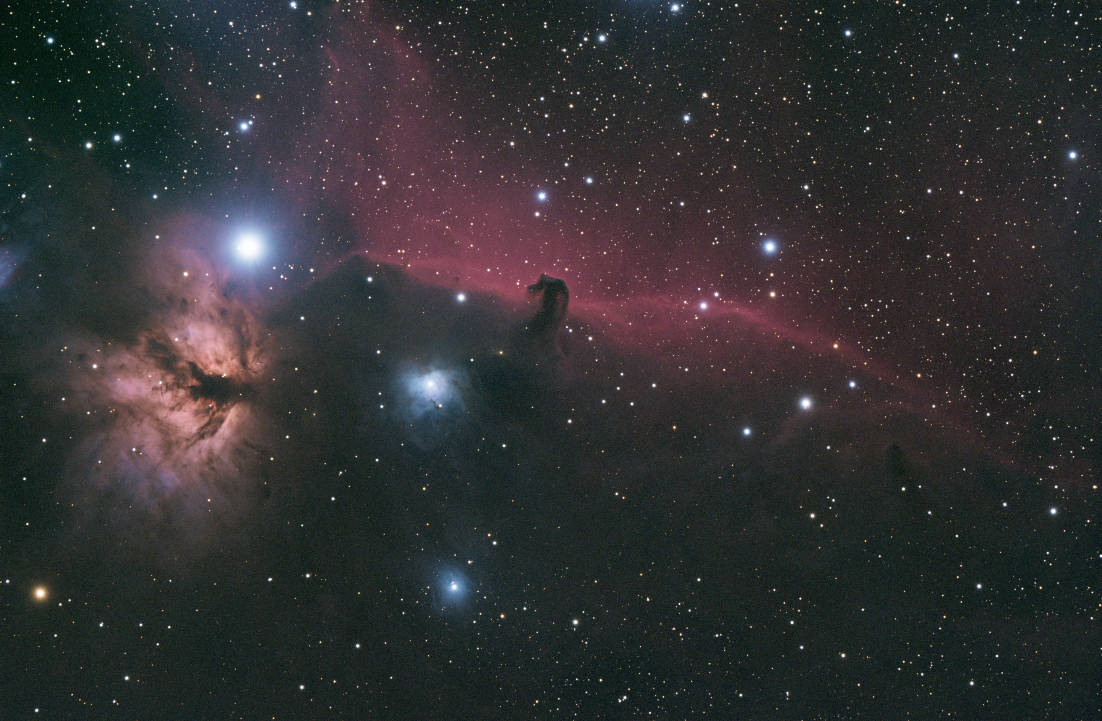 IC 434 ohne Filter,  mit Flats, Bias, Darks