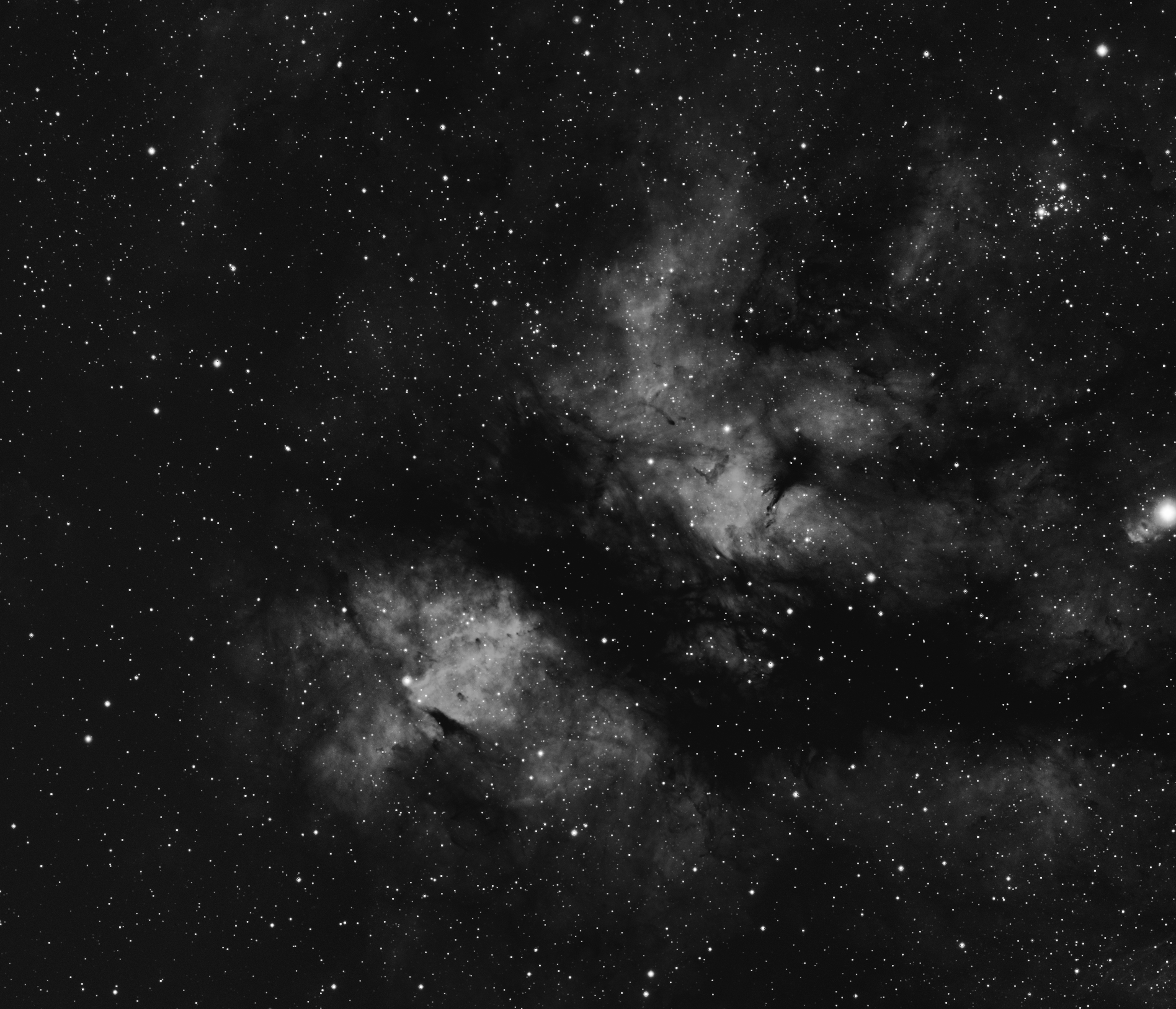 IC1318d+e Mosaik in Ha