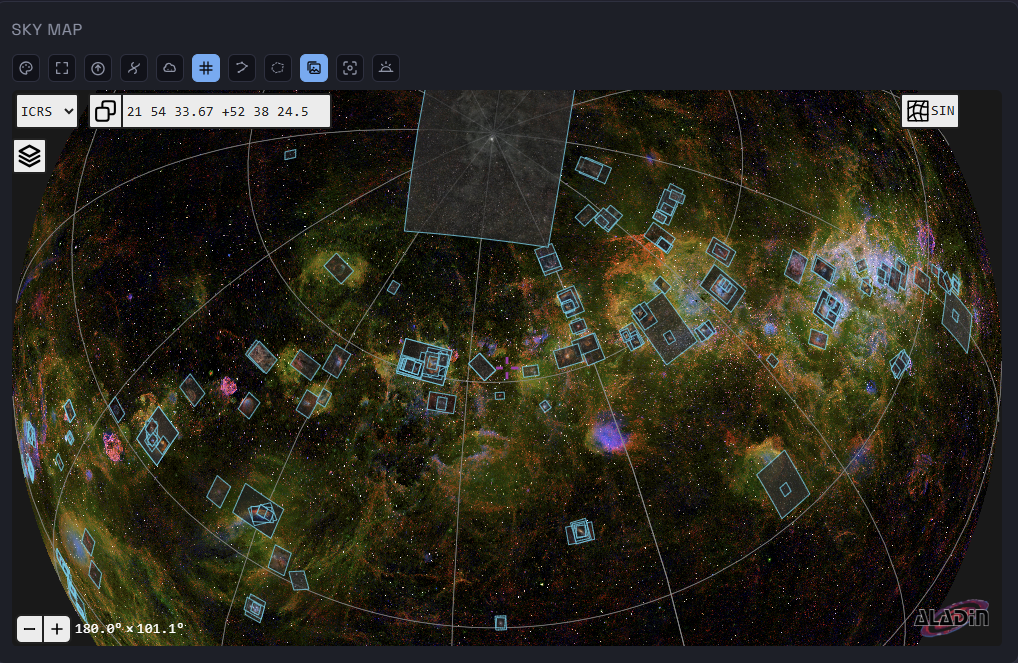 Interaktive Sky Map