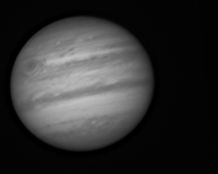 Io tritt aus Jupiters Schatten