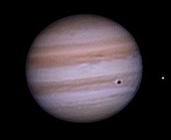 Jupiter 12.1.13 mit Mond und Schatten