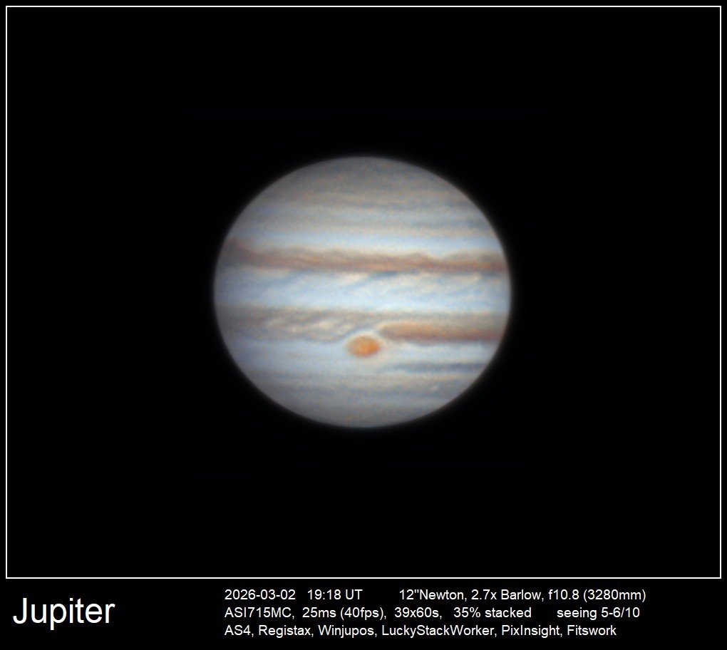 Jupiter 75 Minuten derotiert