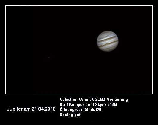 Jupiter am 21.04.2018