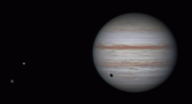 Jupiter Animation - doppelter Mondschatten